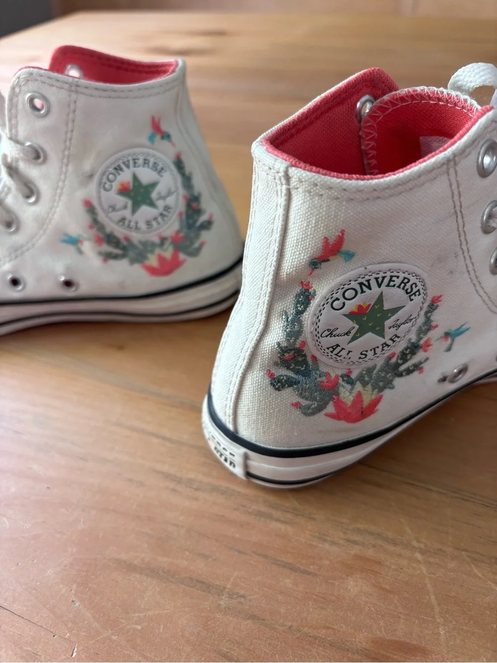Converse Chuck Taylor High-Top Sneakers with Succulent Embroidery Kids Size 2